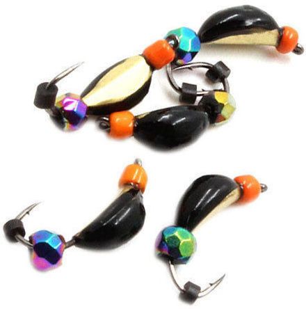 Мормышка вольф. безнасадочная "ЯМАН" Нимфа широкая №3, вес 0,65 гр.,кристалл хамелеон,  цв. латунь,