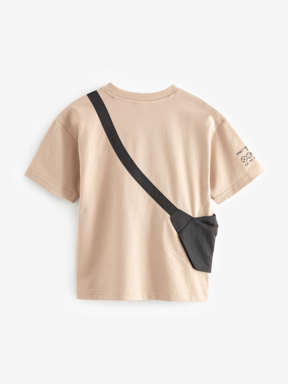 Футболка с сумкой для мальчика Next K86-983, Песочный, Темно-серый