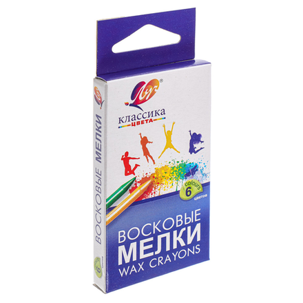 Мелки восковые Луч 6 шт