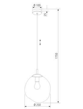 Подвесной светильник 1*Е27 a072576 11327 песочный/бежевый Lava Sabia TK Lighting