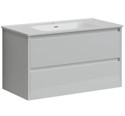 Тумба подвесная SANCOS Libra 890х450х500, c двумя ящиками оснащенными доводчиками, белый глянец , арт. LB90W