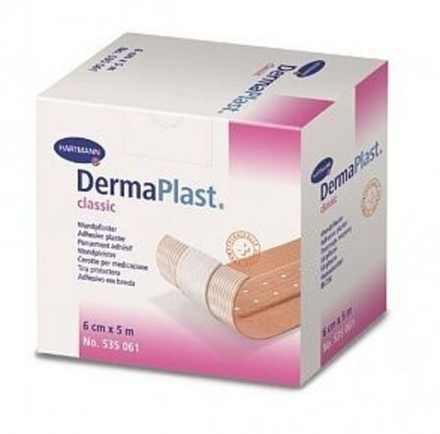 DERMAPLAST classic - Гипоаллерг. пластырь из текстильного мат-ла, цв.кожи: 5 м х 8 см