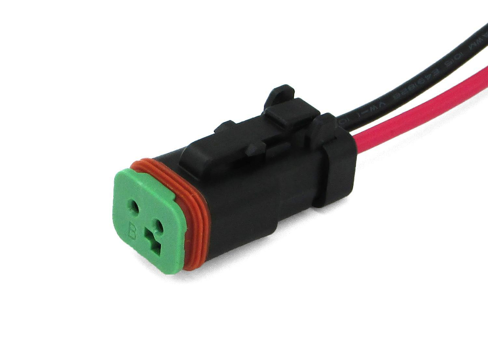 Разъем Deutsch DT06-2S-E004 (2pin) 2 контакта под сечение провода 0.5-0.8 кв.мм для ГАЗ, КАМАЗ, МАЗ, УРАЛ, DAF, IVECO, MAN, Mercedes, Renault, Scania, Tatra.