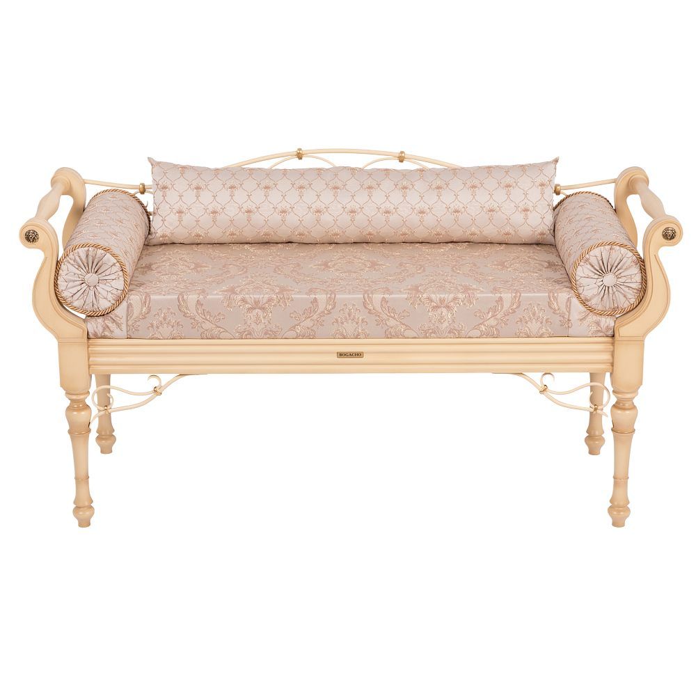 Банкетка Флоренция Премиум Айвори Каледония Даймонд Бисскоти Айвори