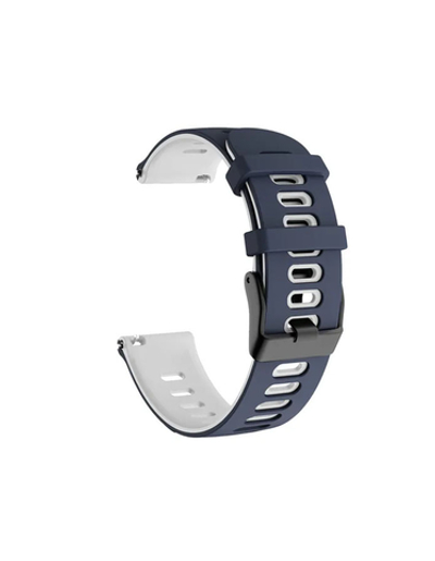 Ремешок 22 мм для GARMIN FR 255, 265, 45, Venu 2, Vivoactive 4 / SUUNTO 5, 9 Peak / COROS Apex 2 Pro, Apex Pro, Apex46mm , Pace 3 (Темно-синий/Белый)