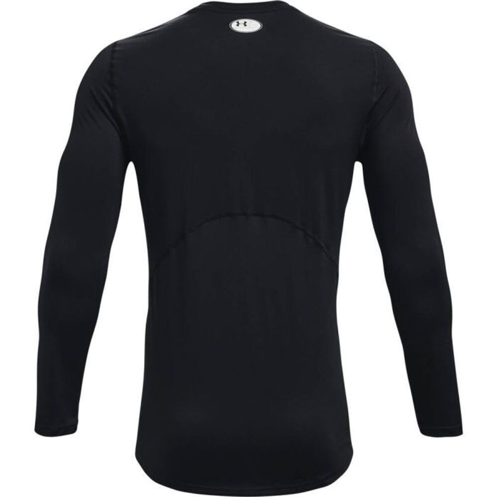 Мужская теннисная футболка теннисная Under Armour Men's HeatGear Armour Fitted Long Sleeve - черный