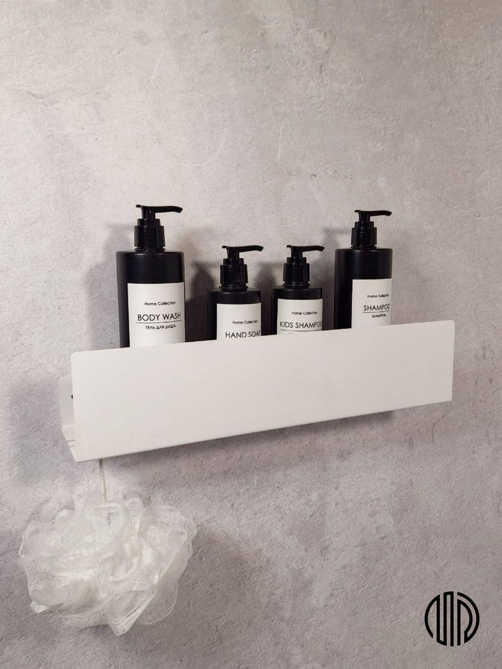 Полка настенная прямая белая MetaDec Side 40см