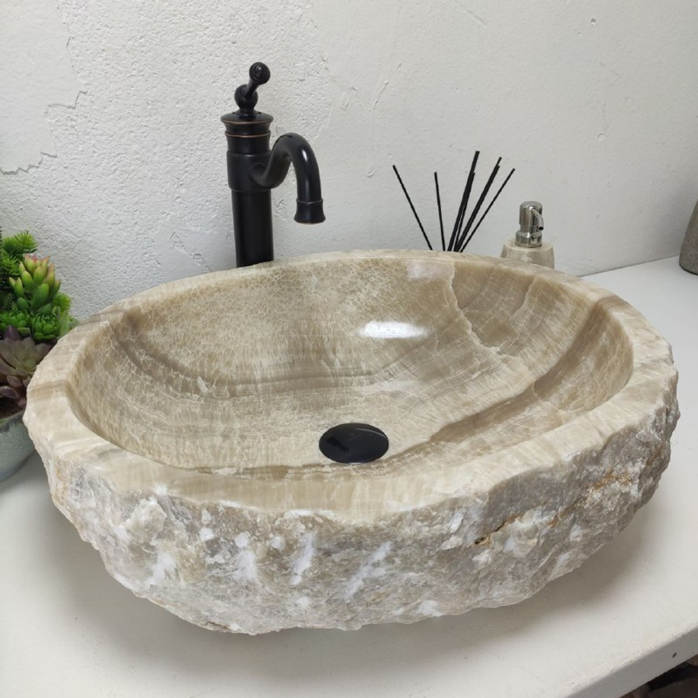 Раковина из оникса Erozy Grey EO-61551 (56*47*16)