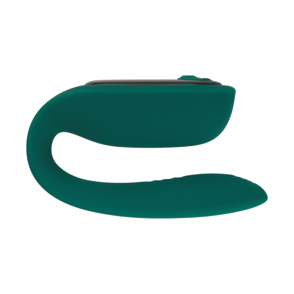 Зеленый гибкий вибратор для пар с пультом ДУ (Цвет: зеленый)