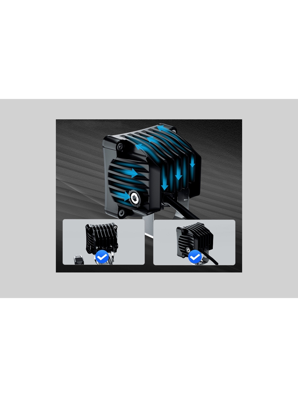 Светодиодные фары рабочего света AURORA 76x76 мм 40W LED