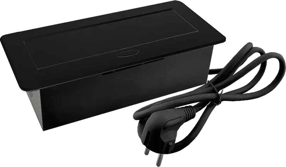 Удлинитель AQ PLUG-X H2 горизонтальный 2xSCHUKO 1xUSB А 1xUSB C черный