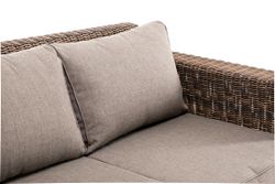 "Боно" диван из искусственного ротанга трехместный, цвет коричневый