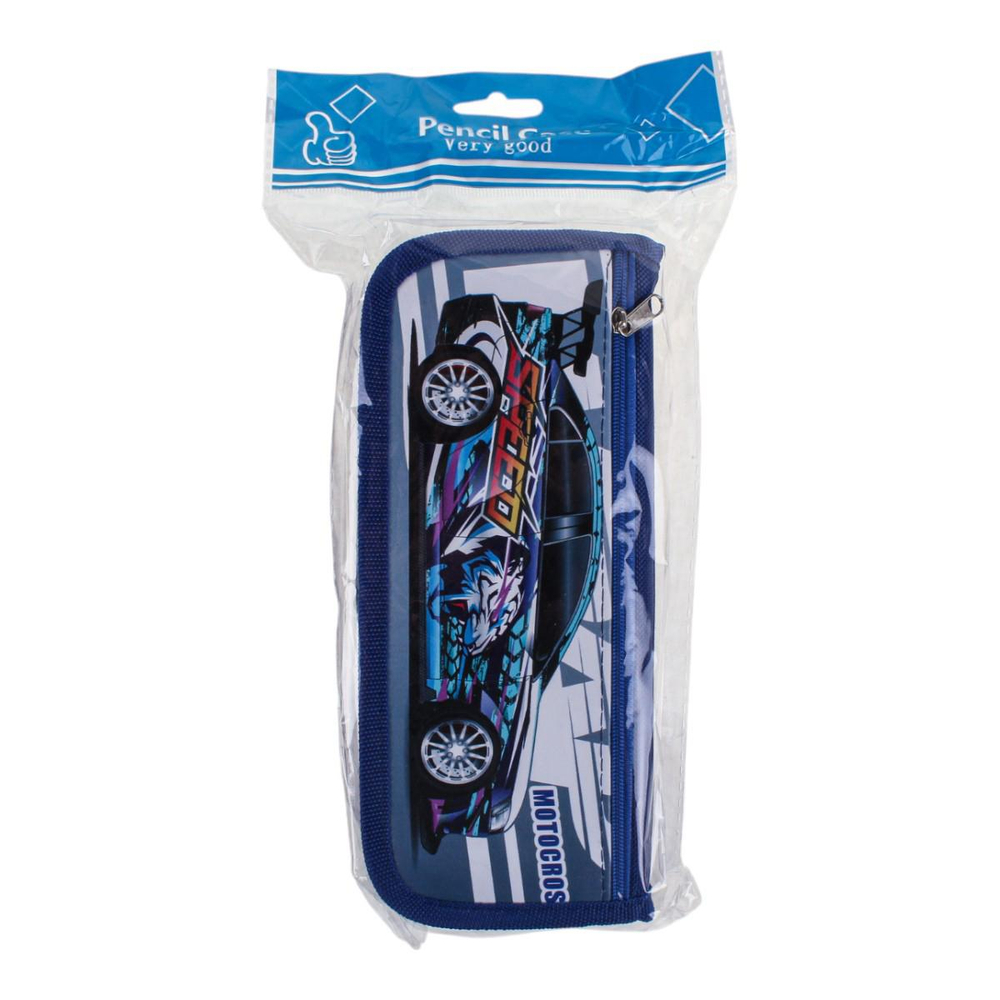 Пенал мягкий 2 отделения "Auto" 3 цвета микс