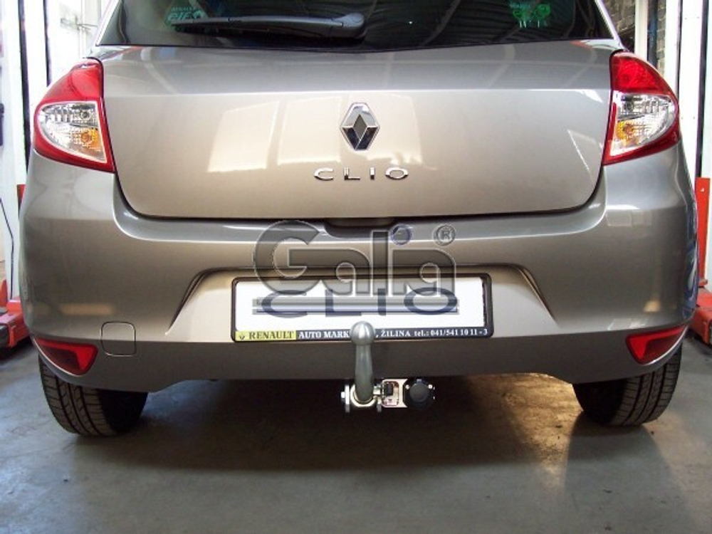 Фаркоп оцинкованный Galia R080A для Renault Clio хетчбек 2005-2012, 2012-(паспорт и сертификат в комплекте)(без электрики)