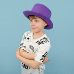 Шляпа, Цилиндр, фетр, Фиолетовый, 56-58 разм.