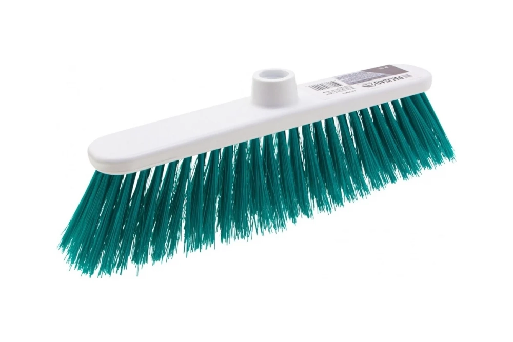 Пластмассовая щетка для подметания пола PALISAD Home 27 см, без черенка, бирюзовая щетина 935415