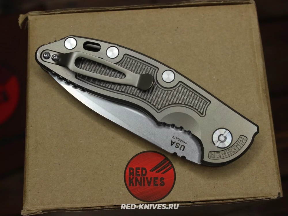 Нож HINDERER XM-18 AUTO SPEARPOINT TITANIUM - анодированная рукоять RK-472