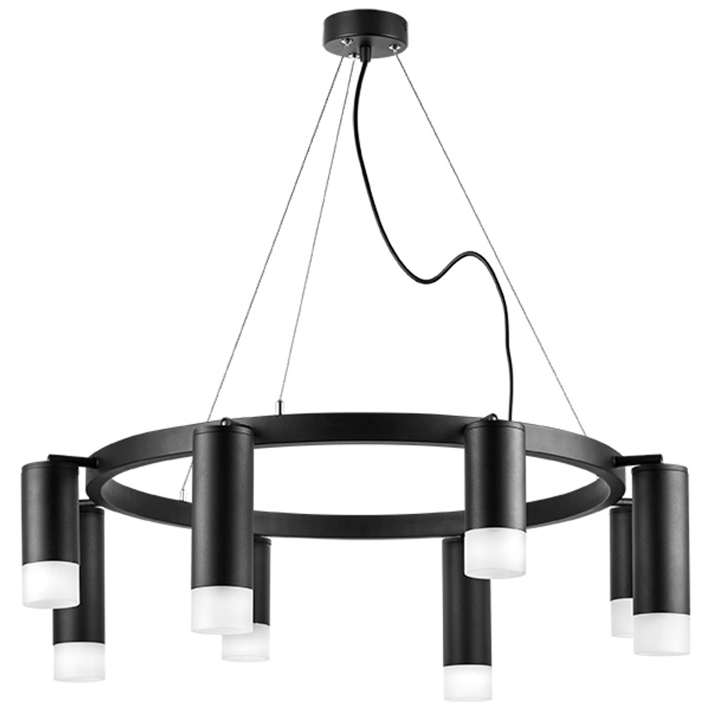 LR0183748741 Люстра RULLO 8х50W GU10 ЧЕРНЫЙ (571018+214437-4+214487-4+202431-8)