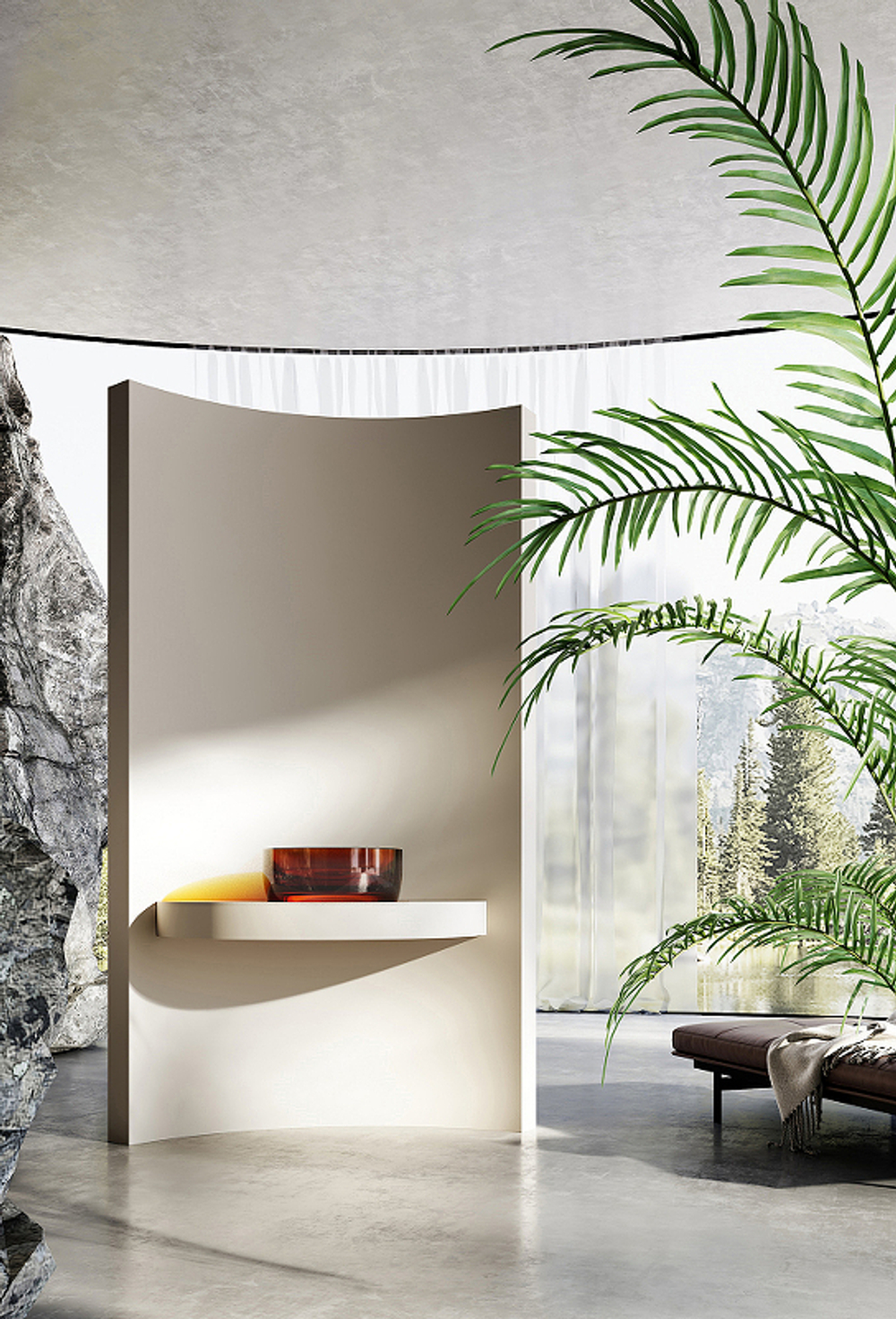 Раковина-чаша Abber Kristall 40 AT2804Opal Коричневая