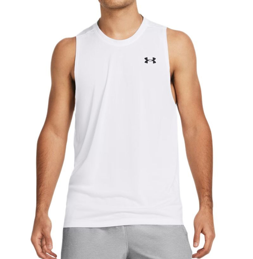 Мужская теннисная футболка Under Armour Tech Tank - white/black