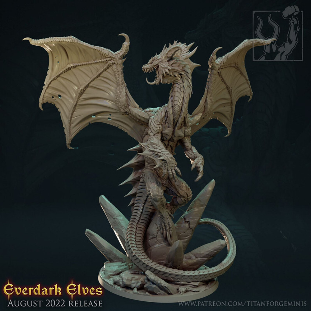дракон монстр миниатюра для dnd, днд, pathfinder, фентези, Настольная игра, НРИ, Варгейм, РПГ