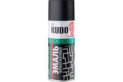 Краска аэрозольная, черная матовая. KUDO. 520 мл.