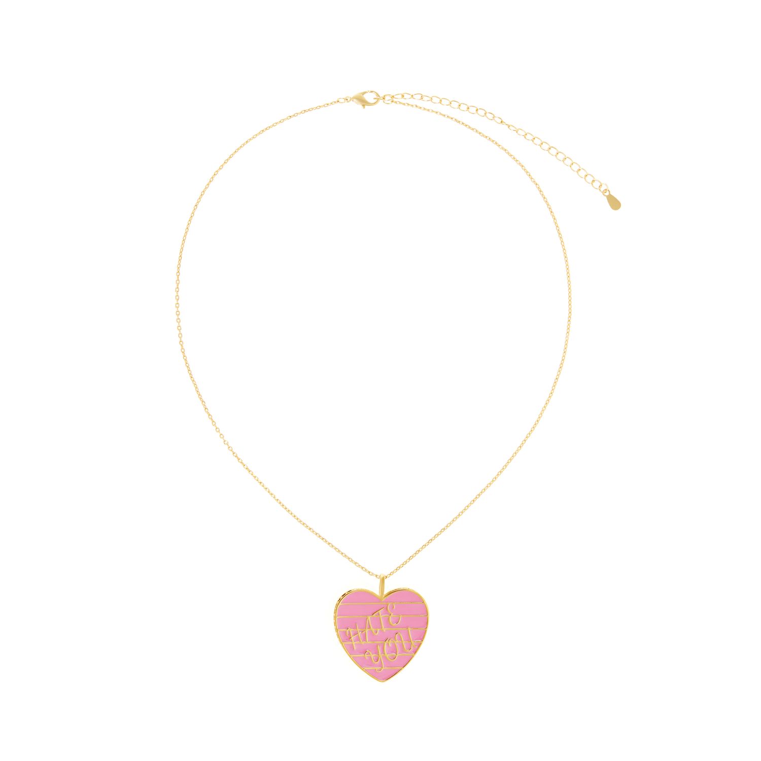 Колье Hate You Necklace – Pink