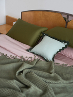 Простыня на резинке из премиального сатина цвета пыльной розы из коллекции essential, 160х200х30 см