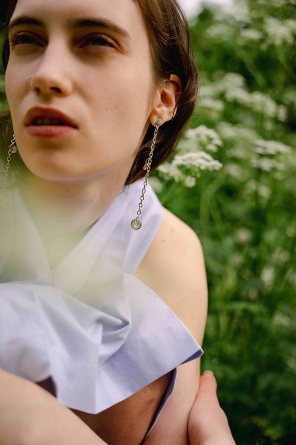 Моносерьга Twins Smile Chain - фото 3