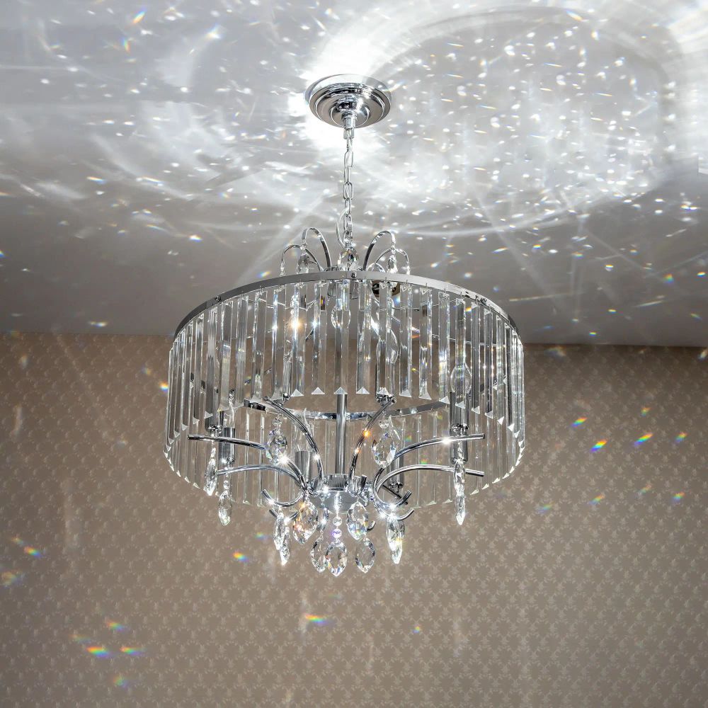 Citilux Инга CL335181 Люстра подвесная хрустальная Хром
