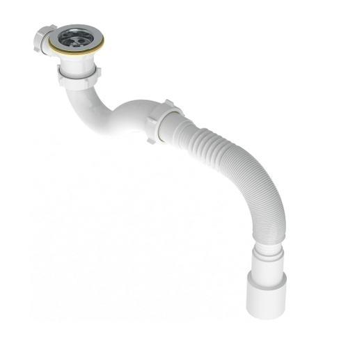 Сифон для душ.поддона 1 1/2*40 с гофро трубой 40*40/50 V120-АК САНДЕСАНТ
