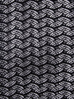 1352 Кружево эластичное 18,5 см, Италия, черный 170