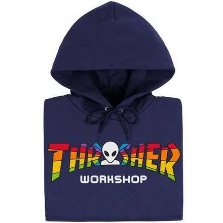 Толстовка Thrasher X AWS - Spectrum Hoodie Navy