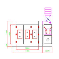 WDK-210ER Окрасочно-сушильная камера на эл. ТЭНах, 60 кВт