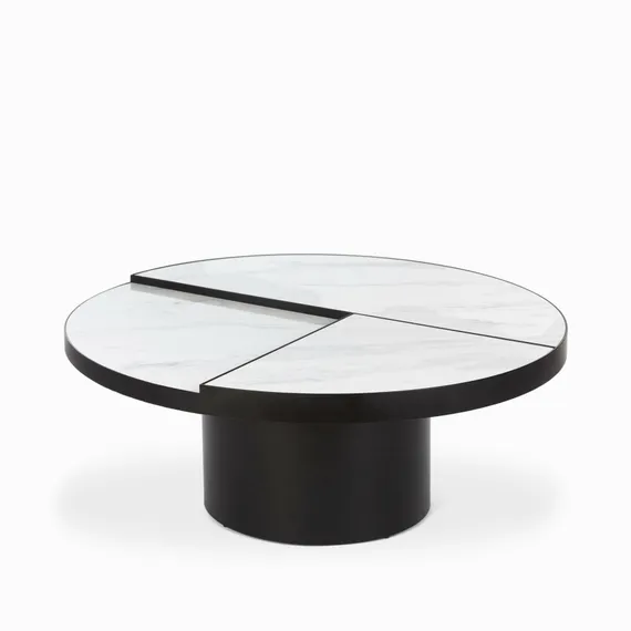 Кофейный стол Vaso Ø90 см, белая керамика