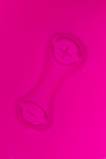 Розовый силиконовый вибратор с клиторальным стимулятором LIA - 19 см.