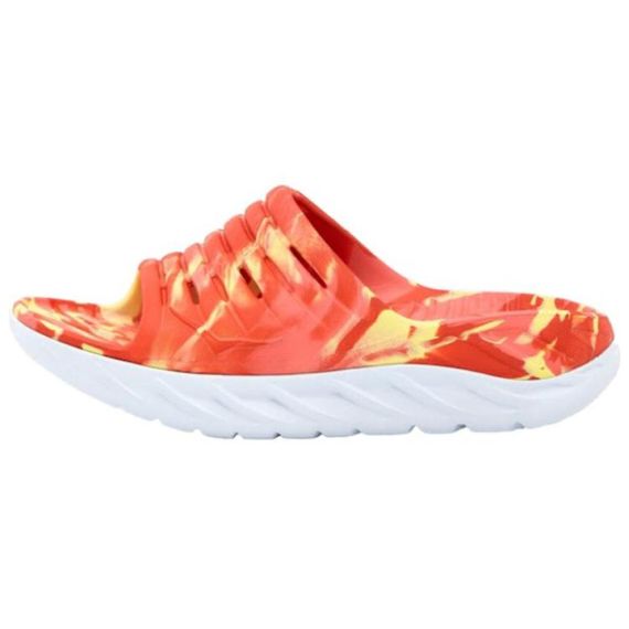 Hoka One One Ora Recovery Slide 'Swirl Yellow Pear Fiesta'