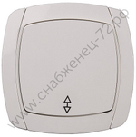 СВЕТОЗАР City light, проходной одноклавишный в сборе бежевый 10А/~250В, Электрический выключатель (SV-54237-B)