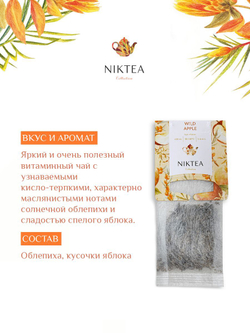 Чай в пакетиках для чайника Niktea Дикое Яблоко / Wild Apple 20 x 4 г