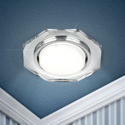 DK 81 SL Светильник ЭРА под лампу Gx53, 220V,13W, зеркальный | Встраиваемые светильники Для ламп GX53