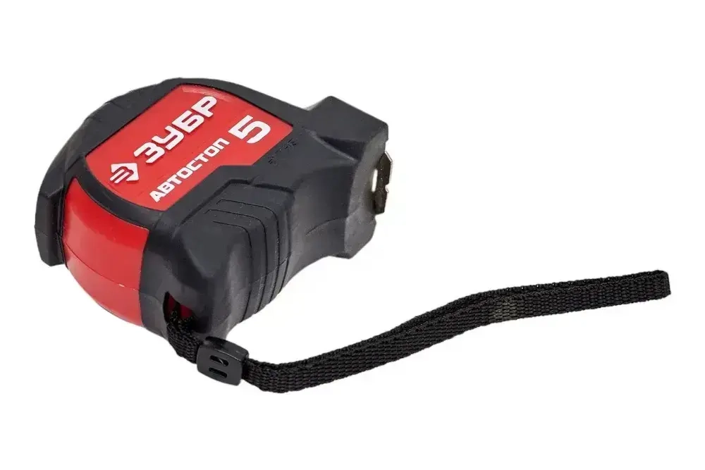 ЗУБР. Строительная рулетка 3м х 16 мм. с автостопом и ударостойким обрезиненным корпусом.