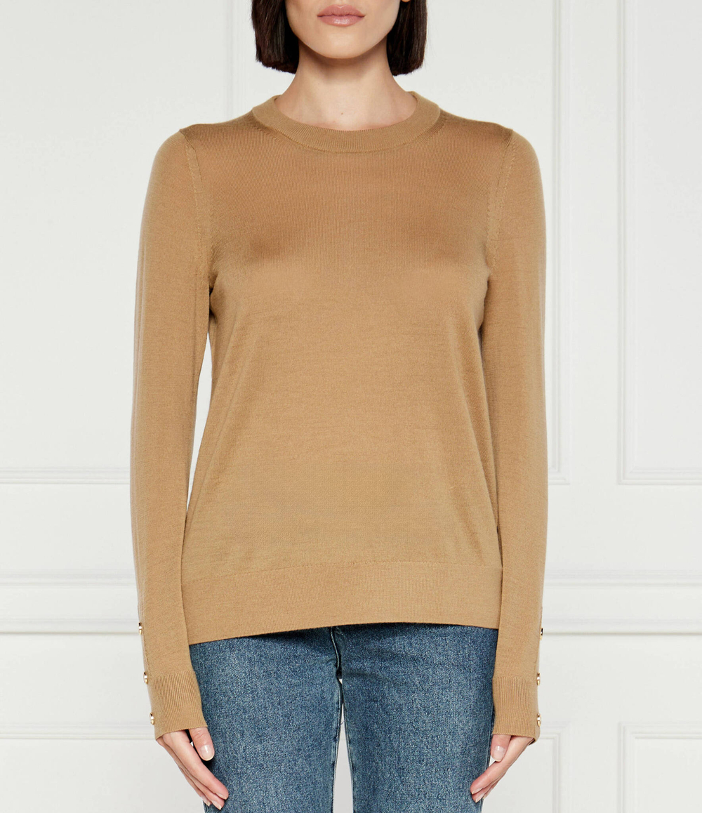 Хлопковый свитер Michael Kors - бежевый(MS460XH4VR)