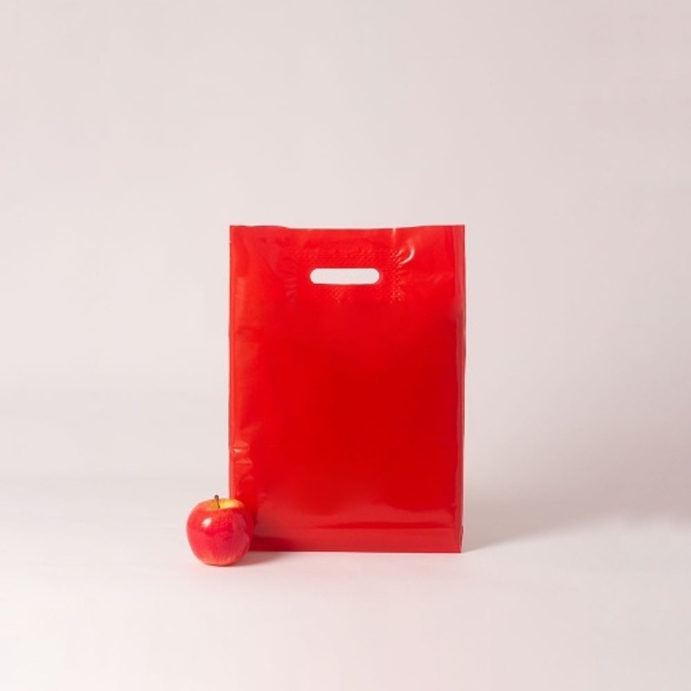 Пакет 30х40х3, ПВД, 70 мкм, красный