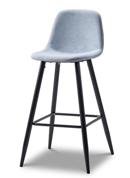 Барный стул 350B голубой/черный