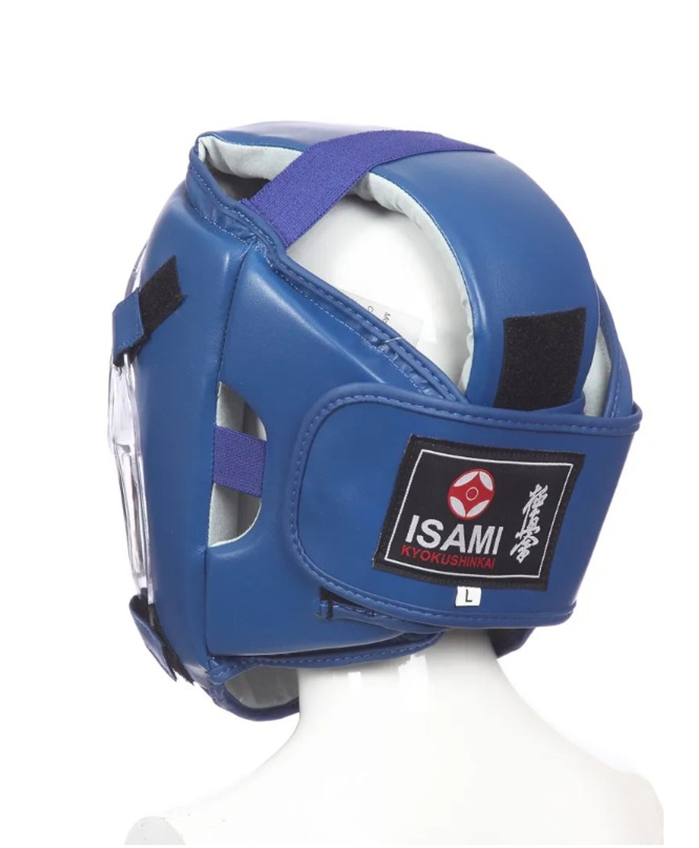 Шлем для всестилевого каратэ со съемной маской (синий)
