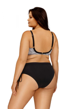 Игривый купальник с кулисками на трусиках (Размер: 85G/42) (Цвет: черный с белым)