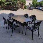 Набор мебели из литого алюминия Barcelona 6, античная бронза