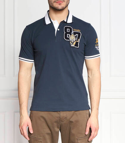 поло La Martina - темно-синий(VMP305 PK097)