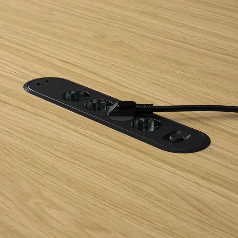 Стол для переговоров круглый - MITTZON IKEA /ИКЕА МИТТЗОН , 120х75 см, коричневый/черный