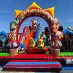 Надувной батут с горкой «Цивилизация»